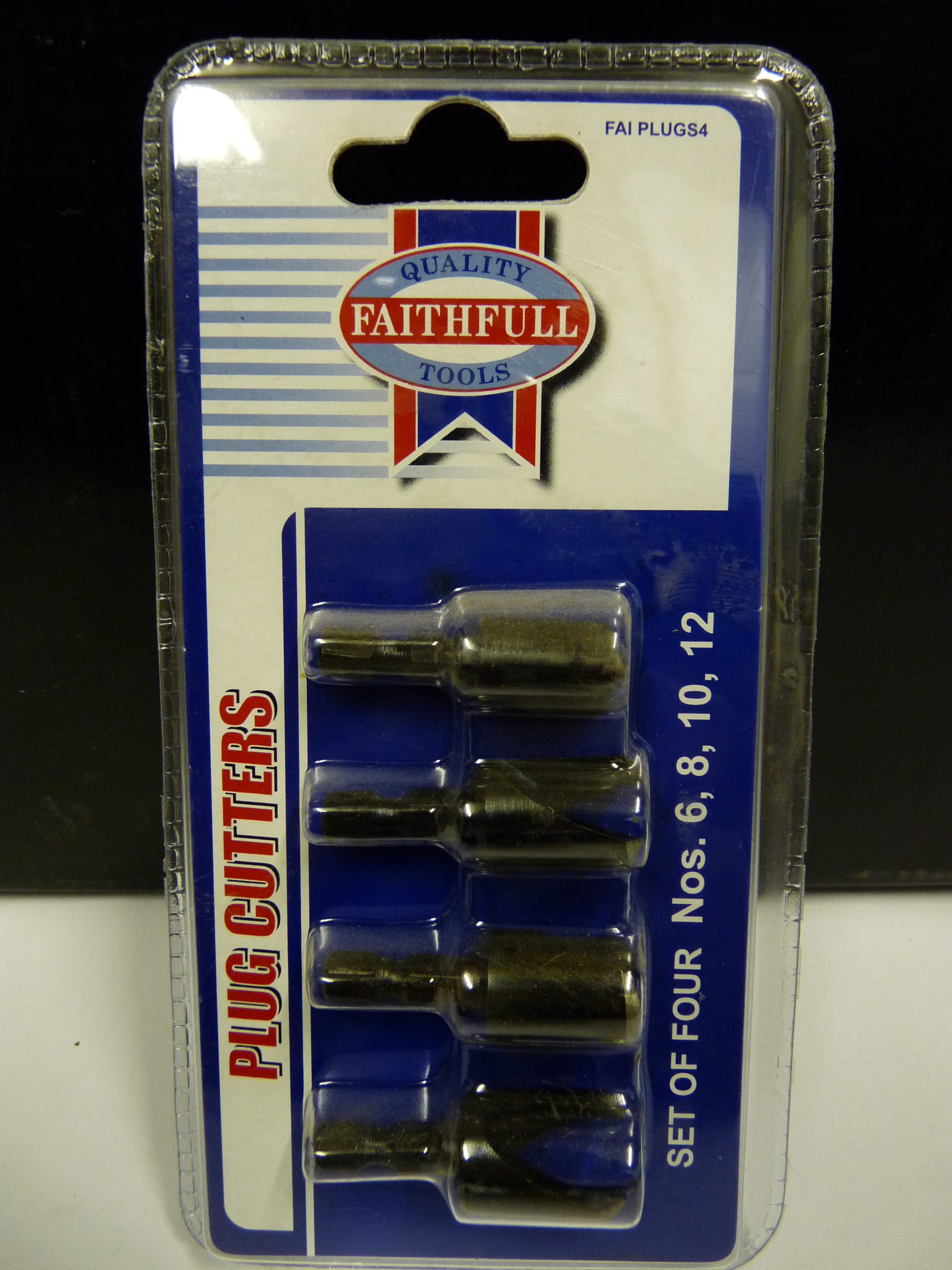 FAITHFULL PLUG CUTTER SET (4)