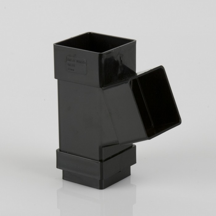 BR518 SQUARE FALLPIPE BRANCH BLACK