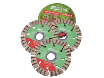COREPLUS 3 PACK TURBO BLADES 115 MM XMS25DB115