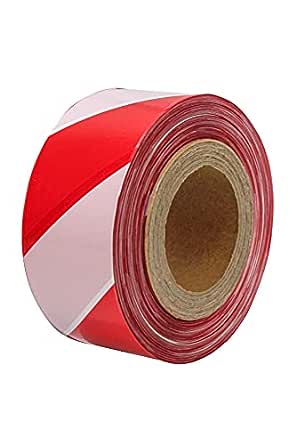 BARRIER TAPE RED / WHITE  75 X 500 M