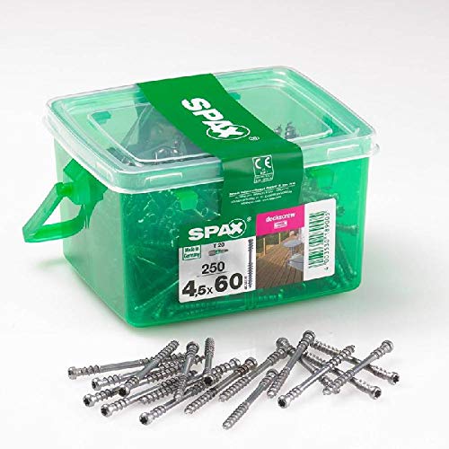 SPAX DECKING SCREWS TUB (500)  4.5 X 60 MM