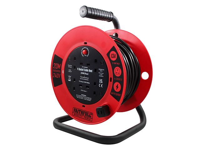 FAITHFULL 20M 13A CABLE REEL XMS25CR20M
