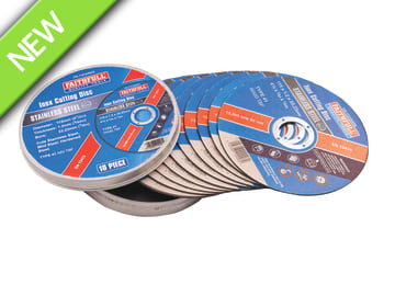 FAITHFULL INOX CUT OFF WHEEL 10 PIECE XMS25CUTOFF